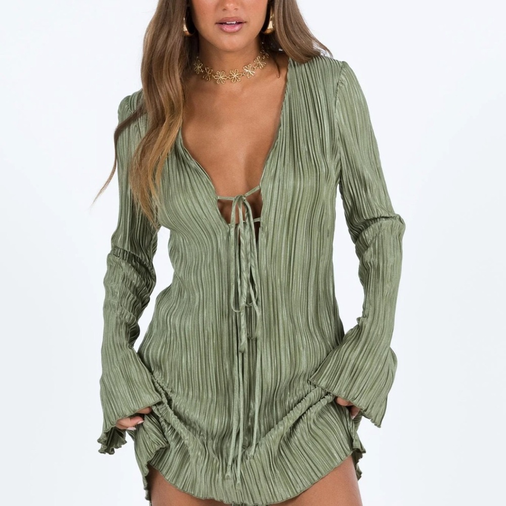 NWT Princess Polly‎ Sage Green Mini Dress 2